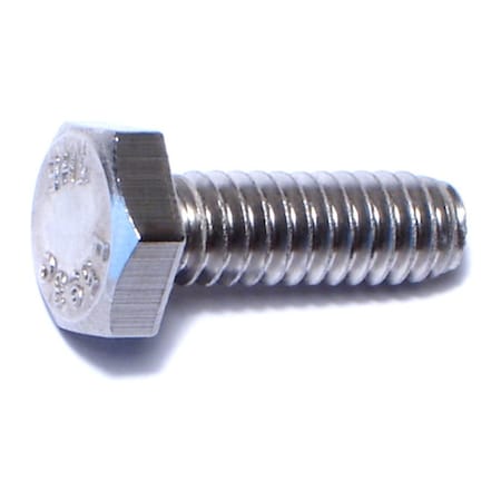 1/4-20 Hex Head Cap Screw, 18-8 Stainless Steel, 3/4 In L, 50 PK